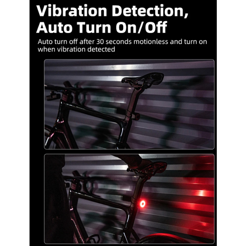 XOSS XR Pro sykkelbaklys med smart auto bremsesensing USB-lading vanntett og holdbart sykkeltilbehør