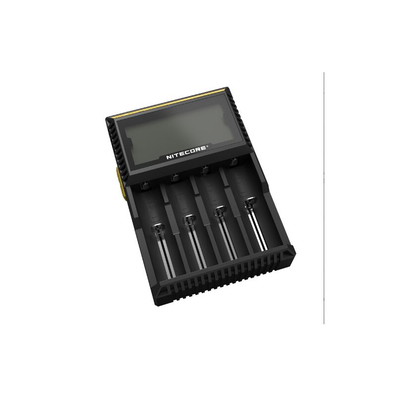 Nitecore D4 Digicharger batterilader med LCD skjerm Li-Ion 18650 Ni-MH sikkerhet og effektivitet retur mulig