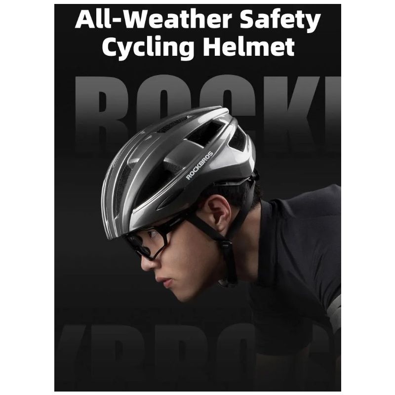 ROCKBROS Sykkelhjelm LED-baklys ultralett design intergrally-støpt perfekt for sykkelsikkerhet og synlighet