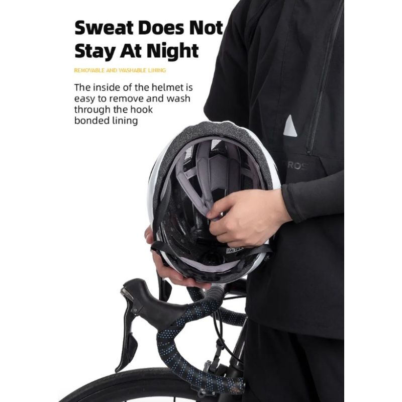 ROCKBROS Sykkelhjelm LED-baklys ultralett design intergrally-støpt perfekt for sykkelsikkerhet og synlighet