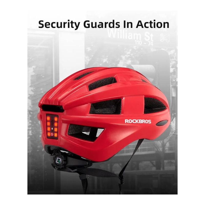 ROCKBROS Sykkelhjelm LED-baklys ultralett design intergrally-støpt perfekt for sykkelsikkerhet og synlighet