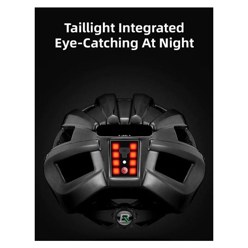 ROCKBROS Sykkelhjelm LED-baklys ultralett design intergrally-støpt perfekt for sykkelsikkerhet og synlighet