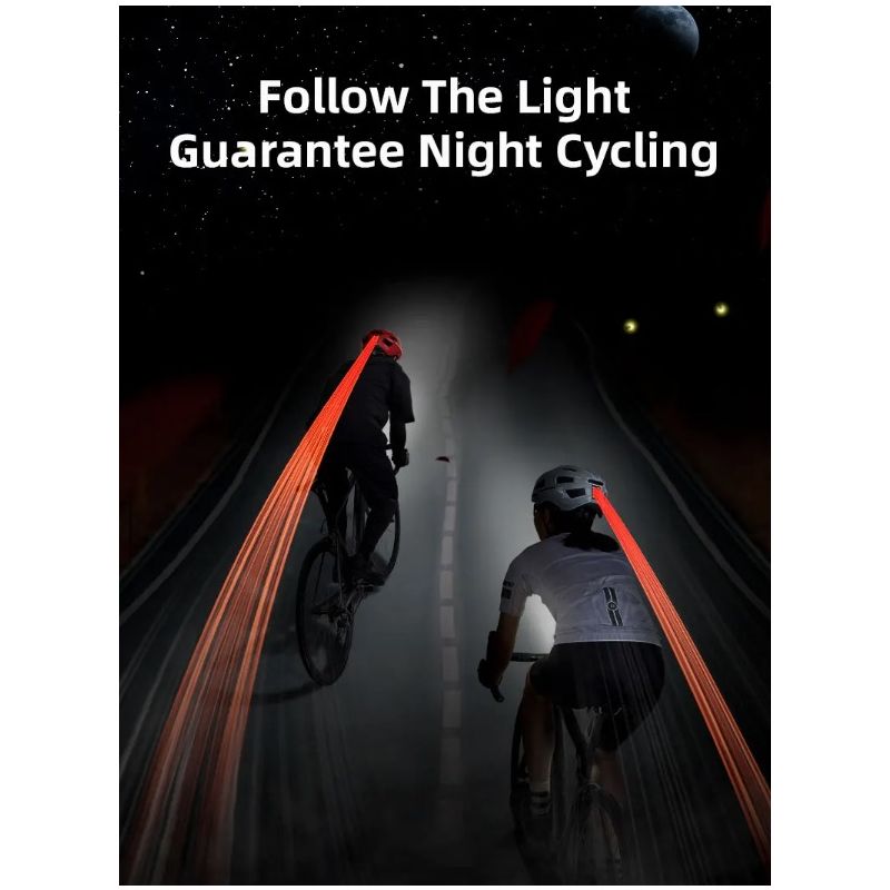 ROCKBROS Sykkelhjelm LED-baklys ultralett design intergrally-støpt perfekt for sykkelsikkerhet og synlighet