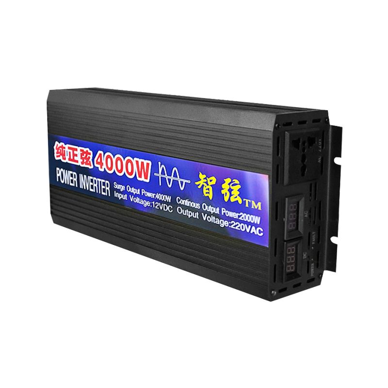 Pure Sine Wave Inverter 2000W 3000W 4000W med Ren Sinusbølge Teknologi og LED Display Omformer for Hjem Backup