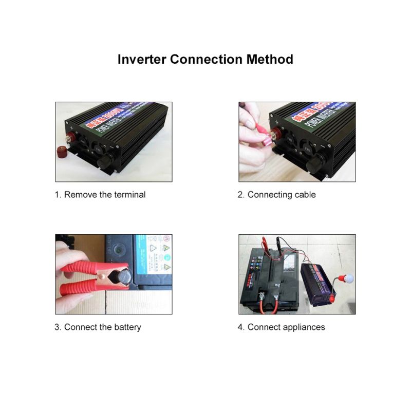 Pure Sine Wave Inverter 2000W 3000W 4000W med Ren Sinusbølge Teknologi og LED Display Omformer for Hjem Backup