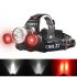 Boruit RJ-3000 LED-hodelykt 1000 lumen vanntett eventyrutstyr T6 hvitt lys XPE R5 grønt lys for camping