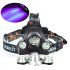 Boruit RJ-3000 LED-hodelykt 1000 lumen vanntett eventyrutstyr T6 hvitt lys XPE R5 grønt lys for camping