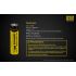Nitecore 18650 NL1826 Li-ion oppladbart batteri 2600mAh lettvekt lommelyktbatteri for pålitelig ytelse