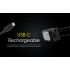 NITECORE NU25 UL oppladbar LED hodelykt 400 lumen USB-C lading lettvekts turutstyr for friluftsentusiaster