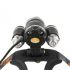 Boruit RJ-3000 LED-hodelykt 1000 lumen vanntett eventyrutstyr T6 hvitt lys XPE R5 grønt lys for camping