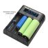 YONII D4 Batterilader: Intelligent 4-spor LCD USB-lader for 18650, 21700, AA/AAA, Ni-MH!