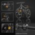 CarryBright CBX4 sykkelblinklys med horn vanntett USB-lading sykkellys foran baklys sykkelutstyr LED