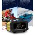 FOXSUR Bærbar bilbatterilader med mikroprosessorkontroll for 12V 24V AGM LiFePO4 Blysyrebatterier Motorsykkelbatteri