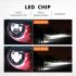 CO LIGHT 7 Tommers LED-frontlykter for Jeep Wrangler Lada Niva 4x4 med Gult og Hvitt engleøye for Bedre Synlighet