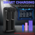 21700 batterilader profesjonell for oppladbare litiumbatterier med intelligent MCU teknologi og 0 volt aktivering