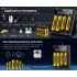 Smart batterilader med LCD-skjerm USB enhet for 18650 litium 37V og AA AAA batterier allsidig og effektiv