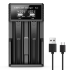 Smart batterilader med LCD-skjerm USB enhet for 18650 litium 37V og AA AAA batterier allsidig og effektiv