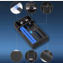 Smart batterilader med LCD-skjerm USB enhet for 18650 litium 37V og AA AAA batterier allsidig og effektiv