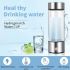 Bærbar hydrogenflaske 420ml med super antioksidanter for cellulær helse og hydrering høyt borosilikatglass