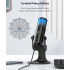 Oppdag MU900PRO profesjonell kondensatormikrofon med RGB USB dynamisk belysning for streaming og høy lydkvalitet