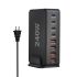 Effektiv 240W stasjonær GaN-lader 8-ports USB Type C PD hurtiglader for mobil nettbrett laptop hurtiglading