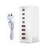 Effektiv 240W stasjonær GaN-lader 8-ports USB Type C PD hurtiglader for mobil nettbrett laptop hurtiglading