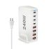 Effektiv 240W stasjonær GaN-lader 8-ports USB Type C PD hurtiglader for mobil nettbrett laptop hurtiglading