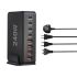 Effektiv 240W stasjonær GaN-lader 8-ports USB Type C PD hurtiglader for mobil nettbrett laptop hurtiglading