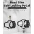 ROCKBROS SPD-SL ultralett aluminiumslegering sykkelpedaler selvlåsende høy ytelse landeveissykkelpedaler