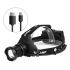 Kraftig XHP70 LED-hodelykt 8000LM USB-oppladbar IPX5 vanntett justerbare moduser ideell for utendørs belysning