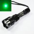 Robust grønnlys LED-lommelykt fra UniQueFire HS-802 for fjellturer Lang rekkevidde vanntett anti-abrasive
