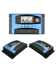 MPPT Solar Charge Controller 30/40/50/60/100A Solar Controller Solar Panel Battery Regulator Dobbel USB 5V LCD-skjerm
