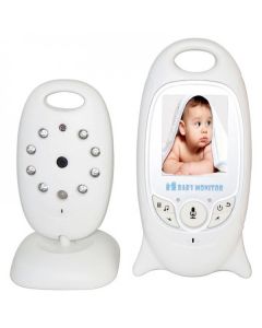 VB601 2.4G Wireless Video Baby Monitor 2.0-tommers fargesikkerhetskamera 2-veis Talk NightVision IR LED-temperaturovervåking med 8 lullaby