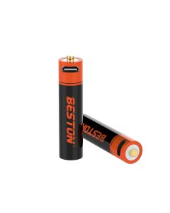 Beston AA 1,5V 3500mWh litiumbatteri 14500 USB oppladbare Li-ion-batterier (1 par)
