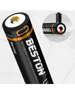BESTON 18650 3,7V 3500mAh Micro USB oppladbart litiumbatteri
