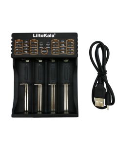 LiitoKala Lii-402 18650 Batterilader For 26650 16340 RCR123 14500 LiFePO4 1,2V Ni-MH Ni-Cd smart