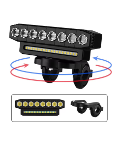 USB oppladbart sykkelfrontlys 120dB Sykkelsykkelhorn Vanntett sykkelklokkefrontlys