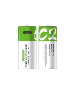 C2 1,5V 5000mWh Universal Micro USB Type -C litium oppladbare batterier