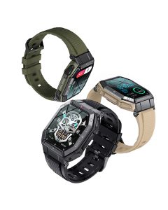 K55 Smart Watch 1,85 tommers Bluetooth-telefon for menn Musikk Hjertefrekvens Blodtrykk Oksygen Sunn Monitor Utendørs Sport Armbåndsur