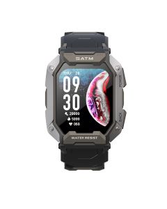 C20 Military Smart Watch Herre Carbon Black Ultra Army Outdoor IP68 5ATM Vanntett Heart Rate Blood Oksygen Smartwatch