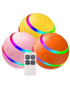Interactive Dog Toy Wicked LED Ball for innendørs katthunder Bevegelsesaktivert USB oppladbar fjernkontroll