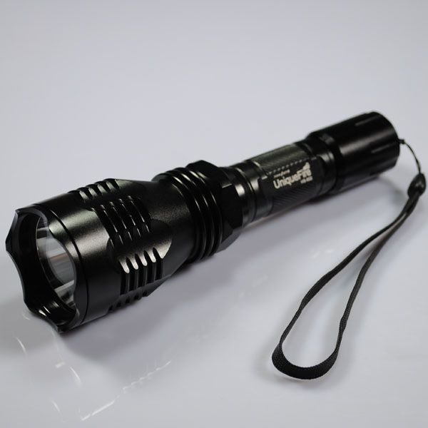UniqueFire HS-802 Rødt lys lang rekkevidde LED-lommelykt for camping, fotturer, dyrelivsobservasjon 500 meters stråle