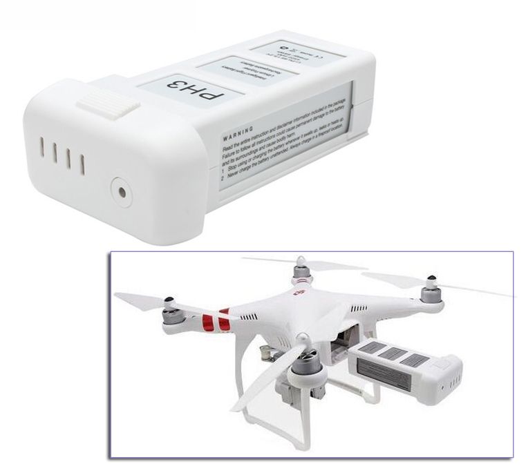 DJI Phantom 3 4500mAh 15.2V 4S LiPo dronebatteri lang flytid intelligent flyging for luftfotografi dronepilot