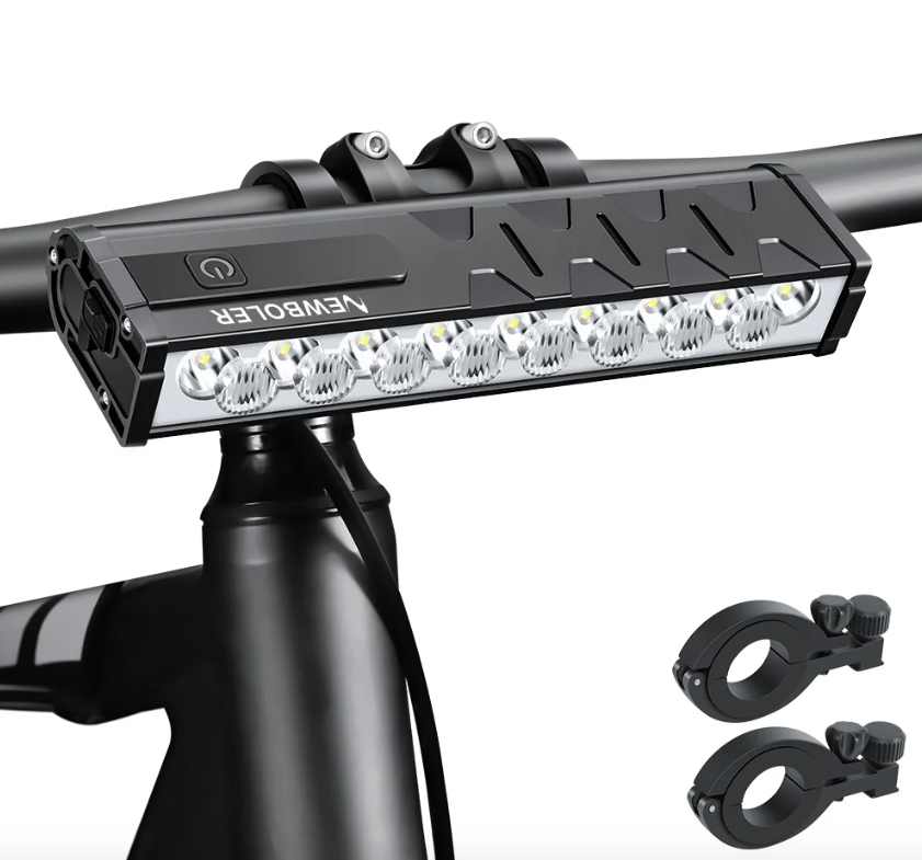 NITEBEAM 10 000 lumen ultralyssterk sykkellykt foran, vanntett, USB-lading for MTB- og landeveissykling – sikkerhet