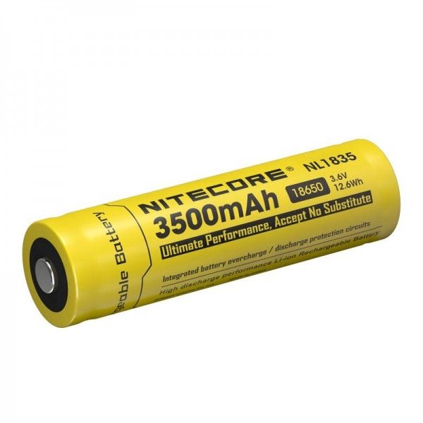 Nitecore 18650 NL1835 3500mAh Li-ion oppladbart batteri for langvarig strøm og pålitelig ytelse