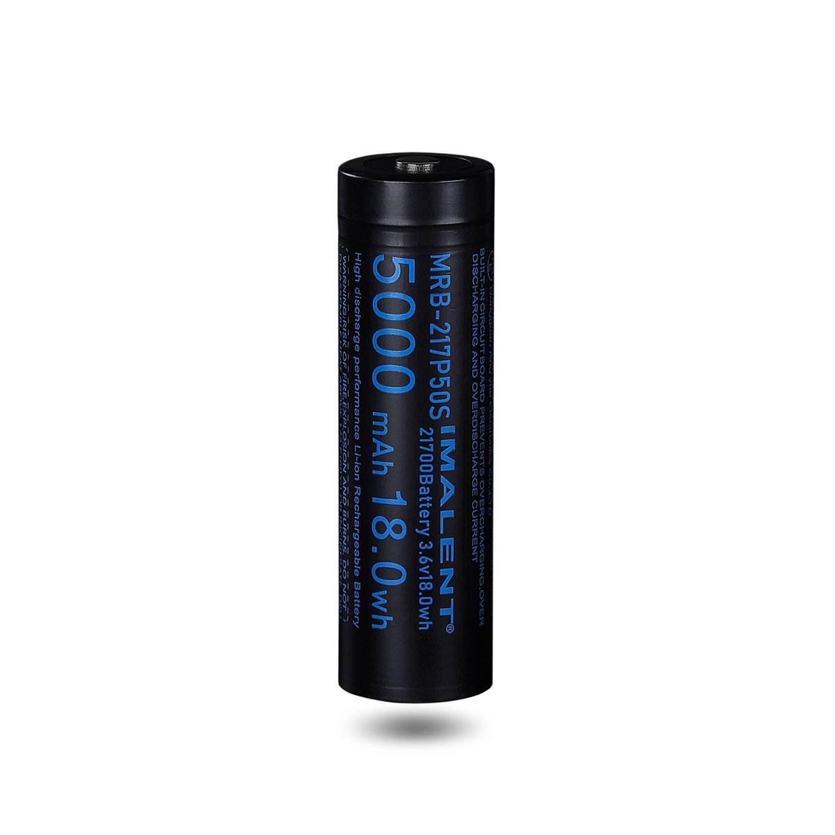 IMALENT MRB-217P50S 21700 Oppladbart Li-ion Batteri 5000mAh 3.6V | Høy Ytelse, Lang Levetid, LED Lommelykt