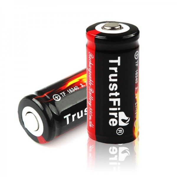 TrustFire 16340 CR123A 3.7V 880mAh Oppladbart Beskyttet Miljøvennlig Batteri for Kameraer og Medisinsk Utstyr