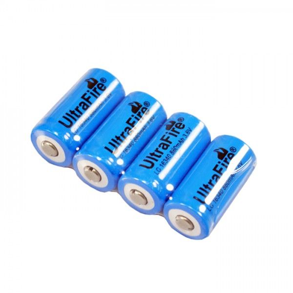 UltraFire LC 16340 880mAh 3.7V oppladbart batteri – kompakt og miljøvennlig strøm til lommelykter og kameraer