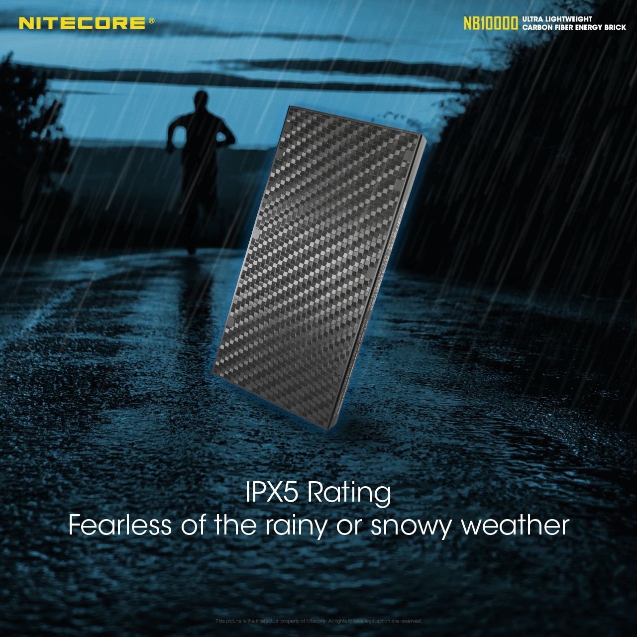 NITECORE NB10000 QC Dobbel port USB-C 10000mAh Powerbank Lettvekts hurtiglading