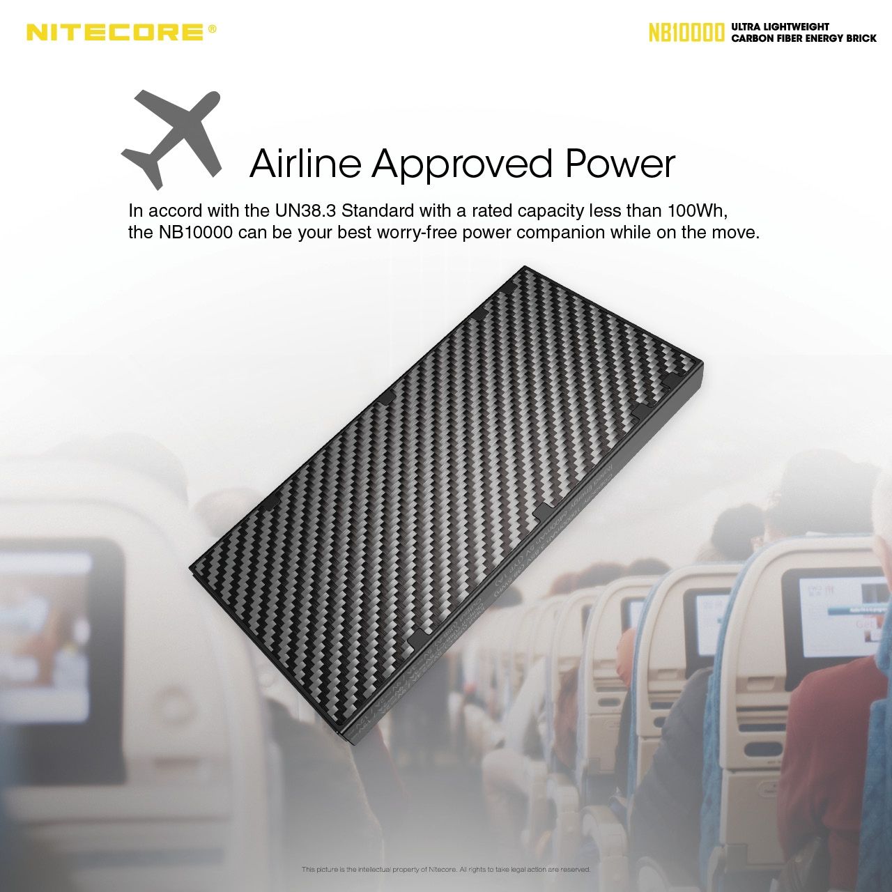 NITECORE NB10000 QC Dobbel port USB-C 10000mAh Powerbank Lettvekts hurtiglading
